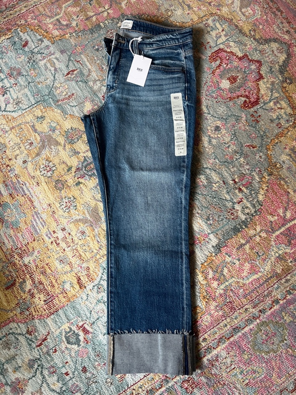 BKE Dark Blue Ankle Straight Jeans NEW WITH TAGS